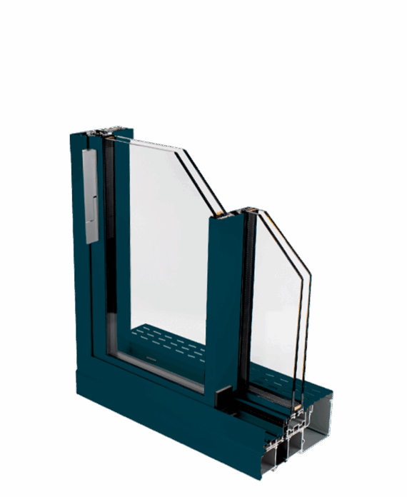 Serie E150 Sistema de Ventana y Puerta Corredera Minimalista de grandes dimensiones con Rotura de Puente Termico 1