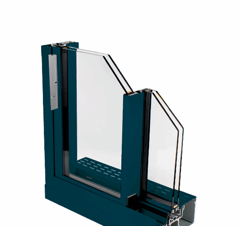 Serie E150 Sistema de Ventana y Puerta Corredera Minimalista de grandes dimensiones con Rotura de Puente Termico 1