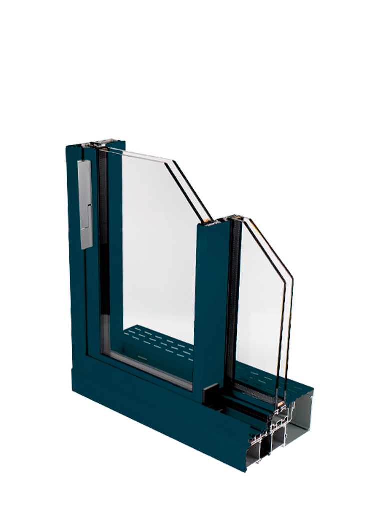 Serie E150 Sistema de Ventana y Puerta Corredera Minimalista de grandes dimensiones con Rotura de Puente Termico 1