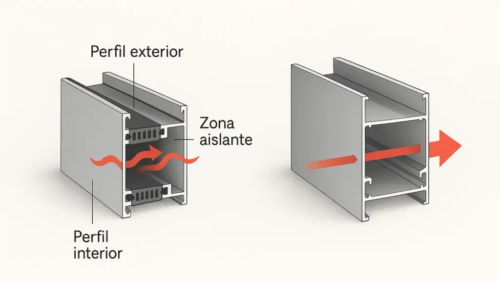 Rotura del puente termico reforzada para eficiencia energetica