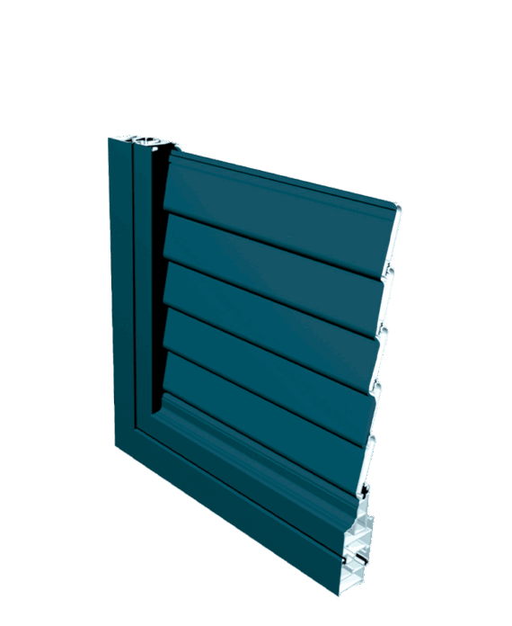 Kikau Sistema de contraventana mallorquina con posibilidad de lamas moviles fijas o panel ciego 1