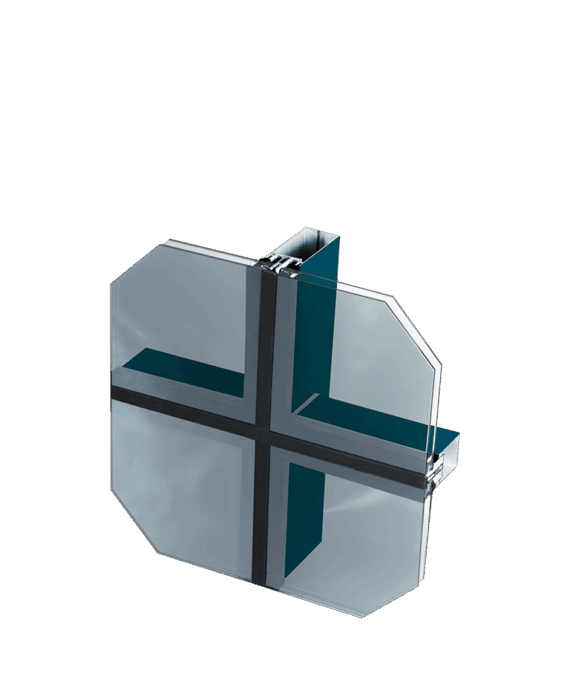 Serie E100 Sistema de muro cortina estructural de gran facilidad de instalacion y fabricacion