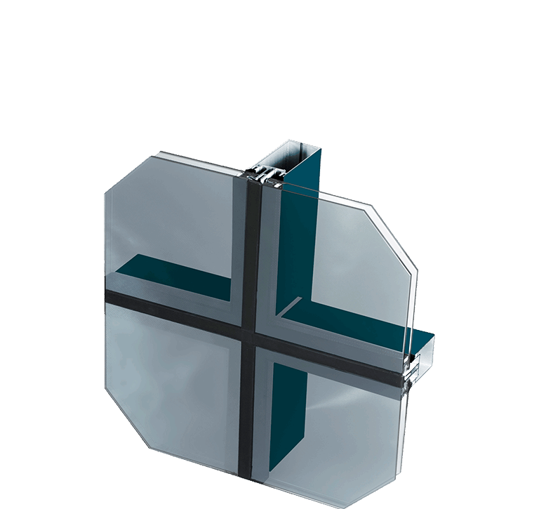 Serie E100 Sistema de muro cortina estructural de gran facilidad de instalacion y fabricacion