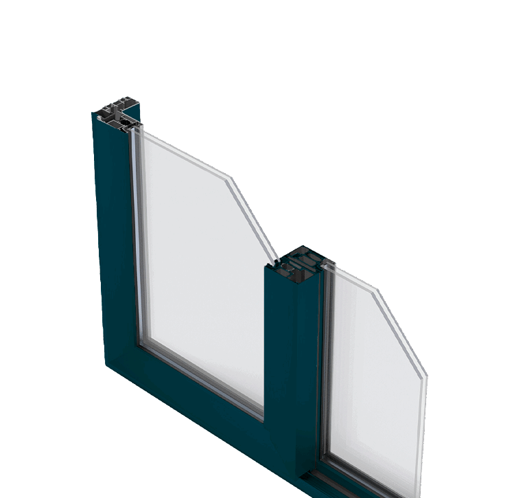 Serie E150 Sistema de ventana y puerta corredera minimalista de grandes dimensiones con rotura de puente termico