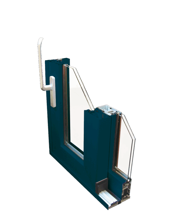 Serie E60 Sistema de ventana y balconera corredera perimetral con Rotura de Puente Termico para grandes cerramientos