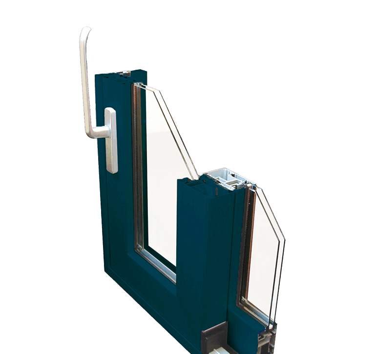 Serie E60 Sistema de ventana y balconera corredera perimetral con Rotura de Puente Termico para grandes cerramientos