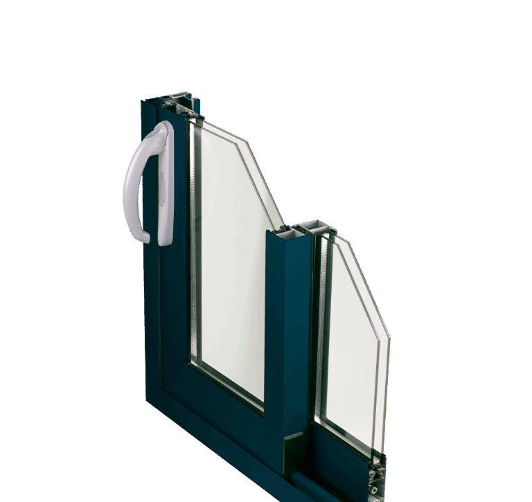 Serie E75 Sistema de ventana balconera y puerta corredera perimetral CON y SIN Rotura de Puente Termico