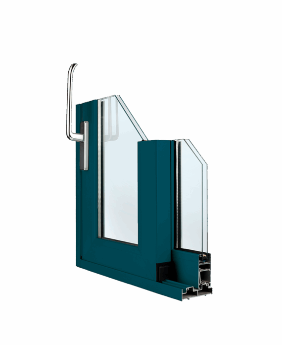 Serie E80 Sistema de ventana y balconera corredera perimetral con Rotura de Puente Termico para grandes cerramientos