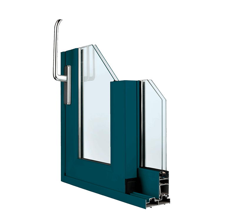 Serie E80 Sistema de ventana y balconera corredera perimetral con Rotura de Puente Termico para grandes cerramientos