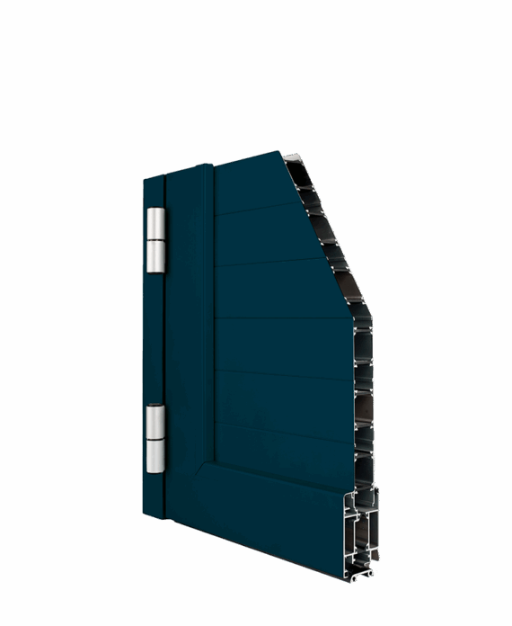 Serie E90 Sistema de puerta practicable con Rotura de Puente Termico disenada especialmente para entradas de traficos medios e intensivos