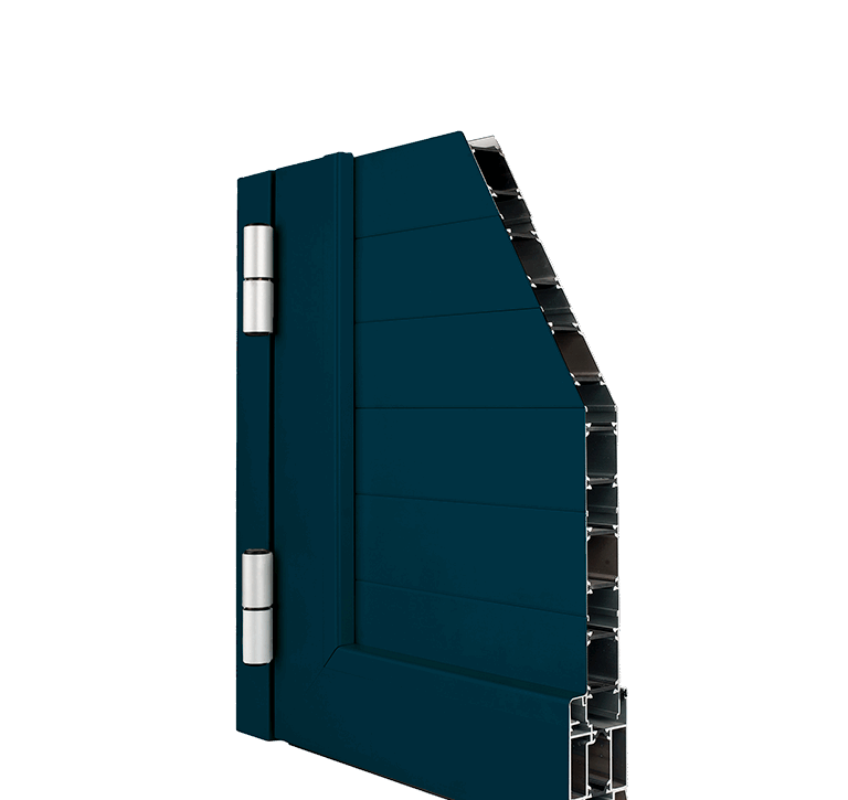 Serie E90 Sistema de puerta practicable con Rotura de Puente Termico disenada especialmente para entradas de traficos medios e intensivos