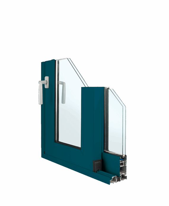 Sistema de ventana y balconera corredera perimetral con Rotura de Puente Termico para grandes cerramientos